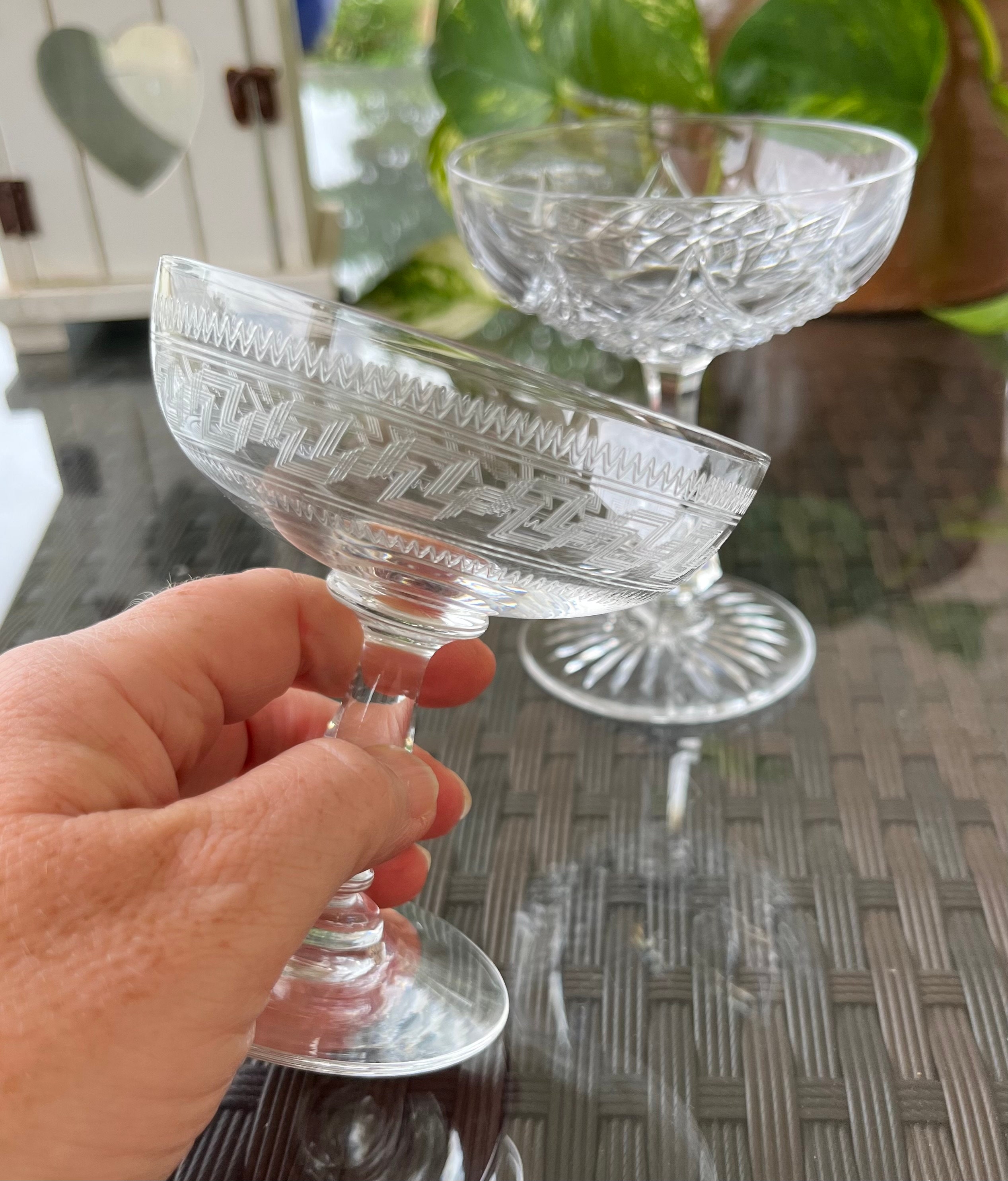 フランスアンティーク ♧ アニゼット クリスタル ♧ グラス 2個