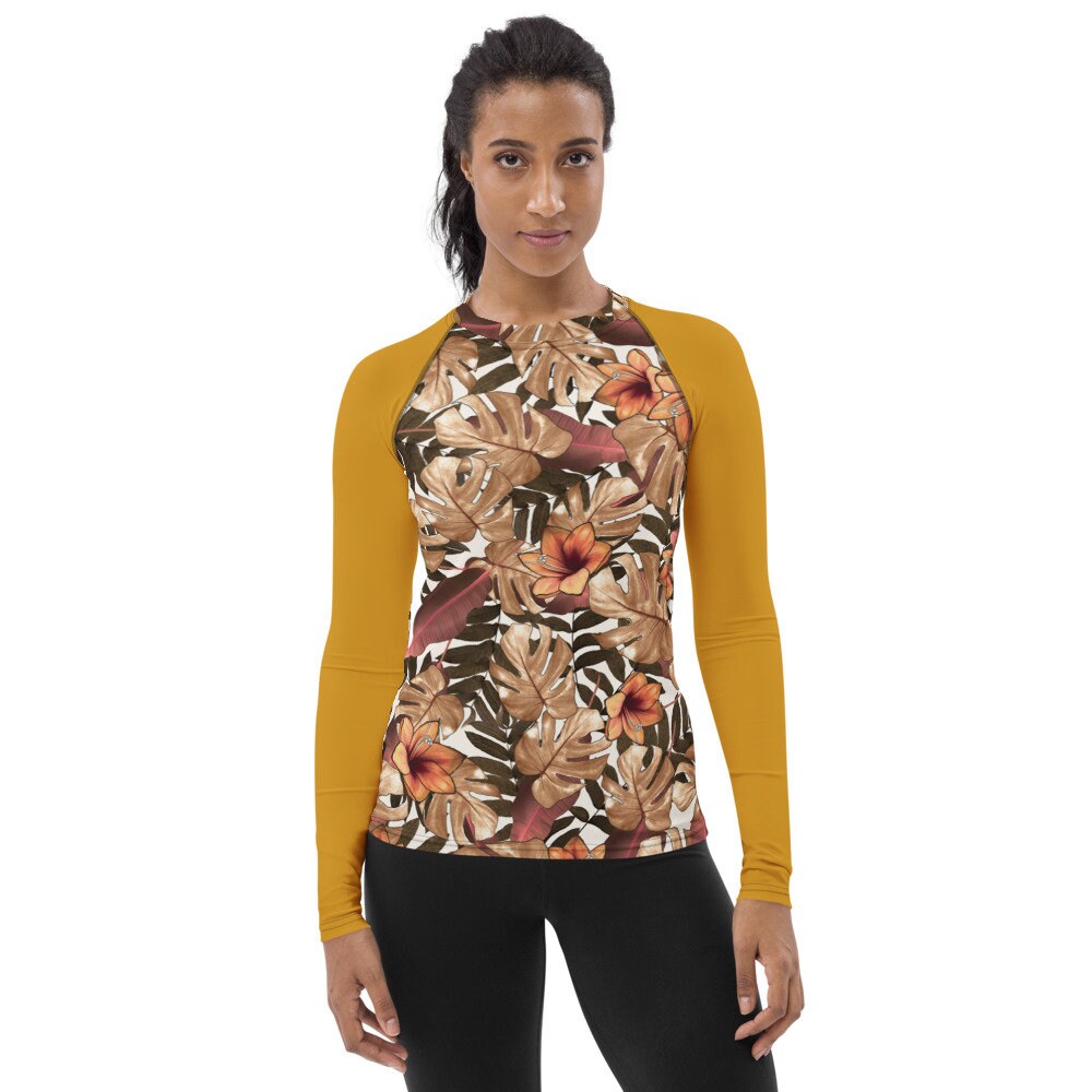 Floral Women's Rash Guard protects you against rashes and Etsy