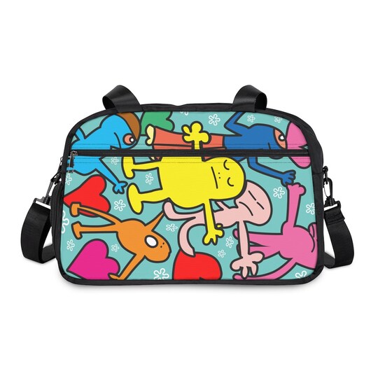 Disover Pop Art Fitness Handbag, Skate Fitness Handbag, Roller Girl Boy, Roller Skating