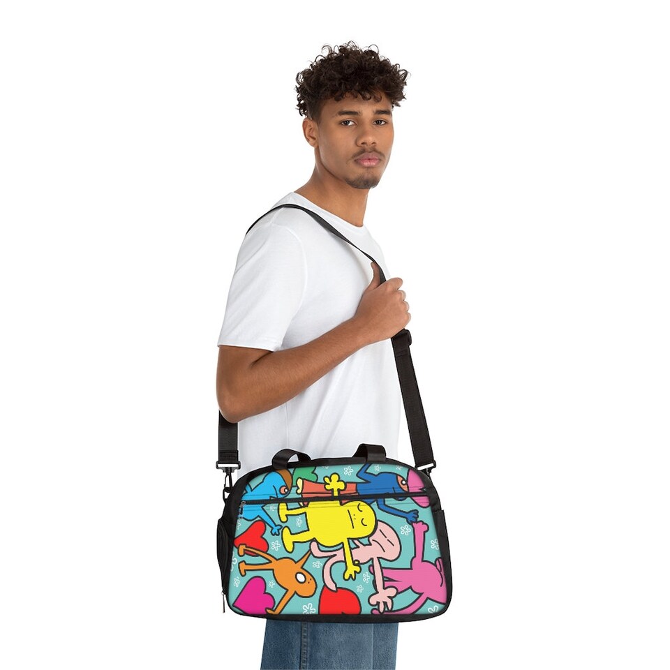 Discover Pop Art Fitness Handbag, Skate Fitness Handbag, Roller Girl Boy, Roller Skating