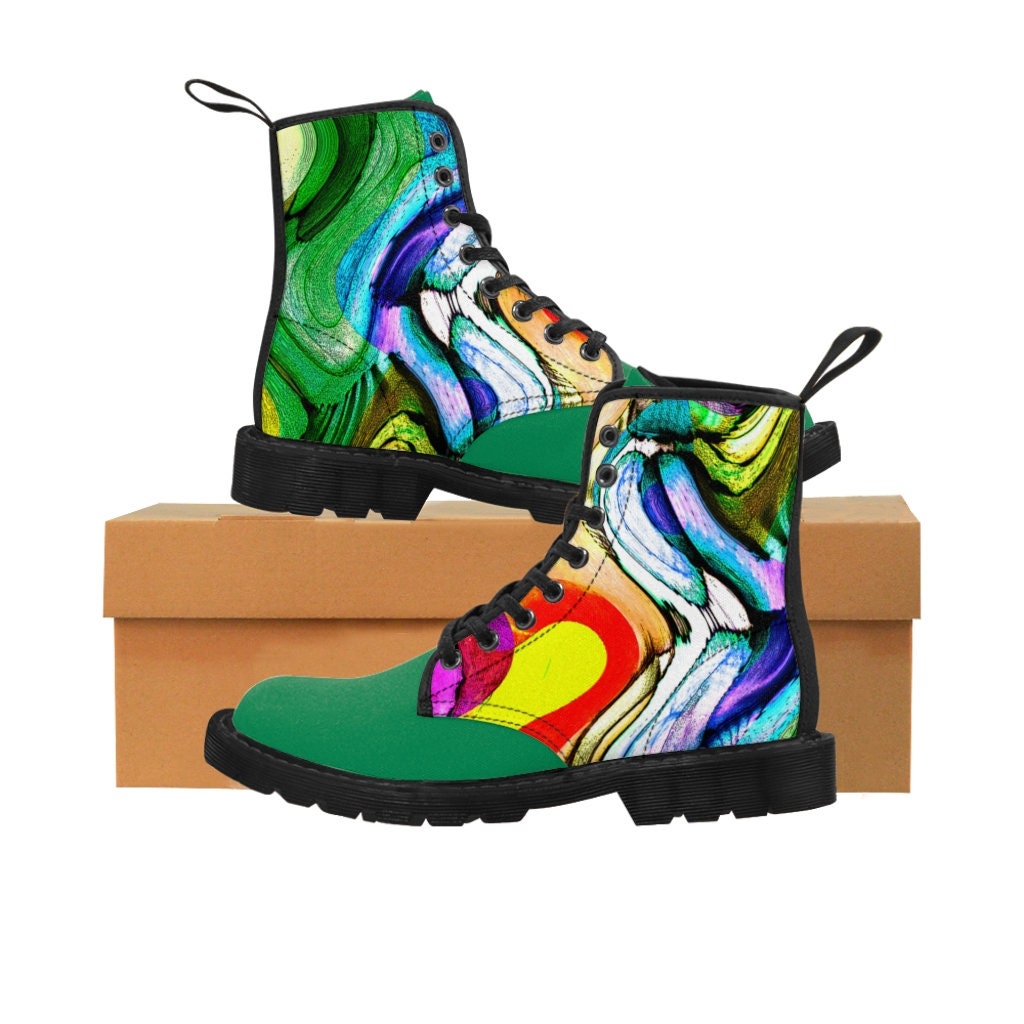 Green Funky Boots Vegan Boots Women's 