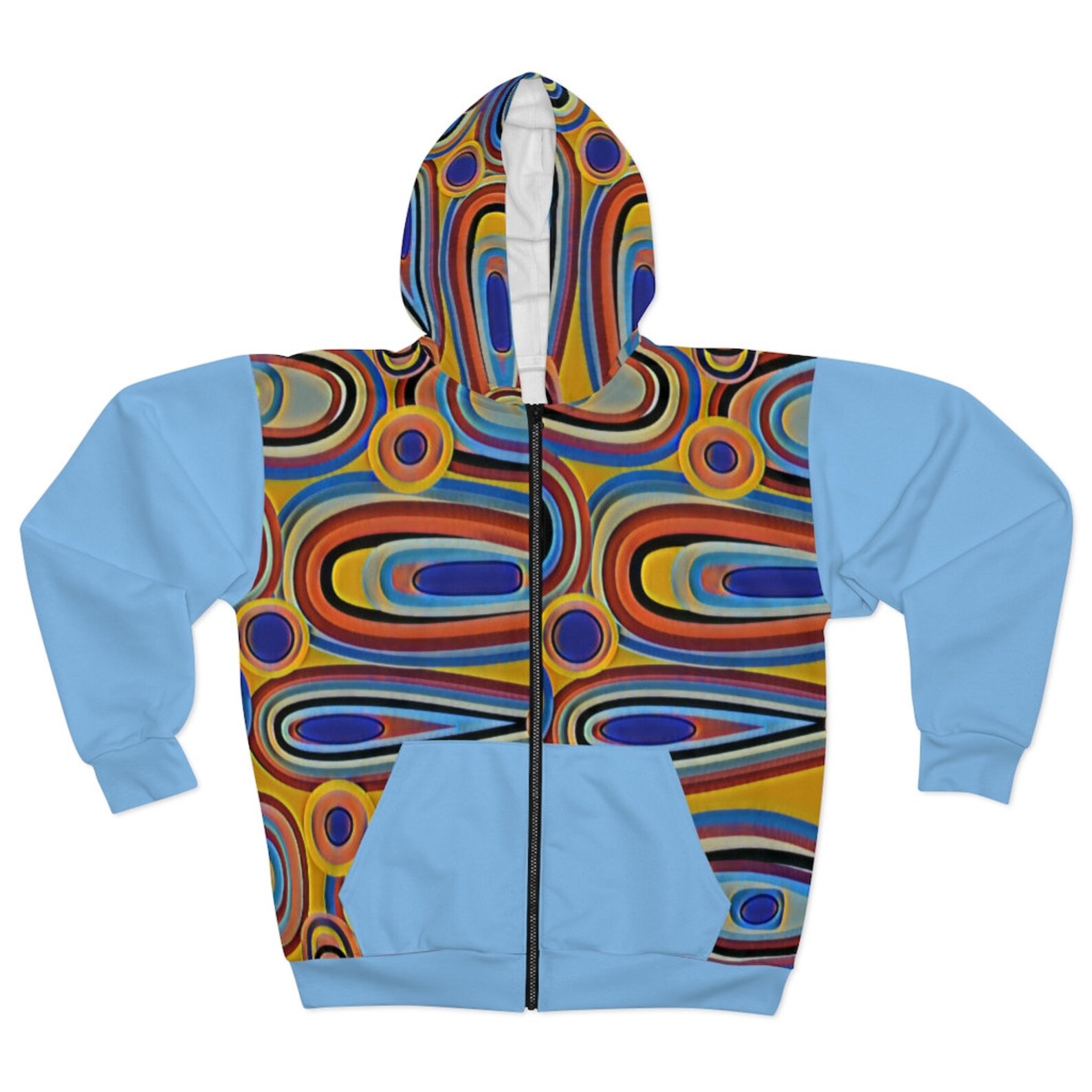 Abstract Hoodie AOP Unisex Zip Hoodie Etsy
