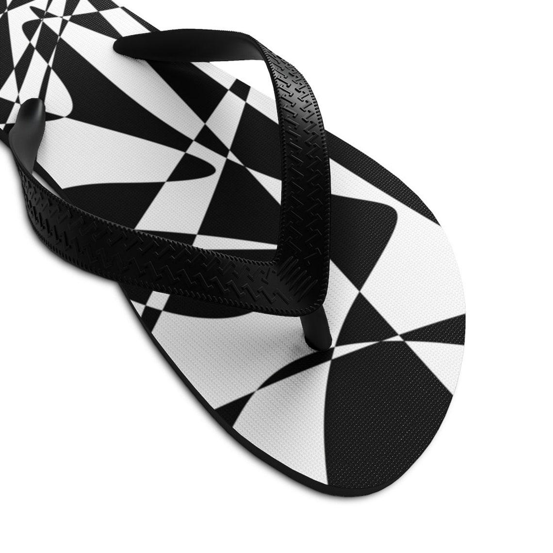 Black and White Unisex Flip-Flops | Etsy