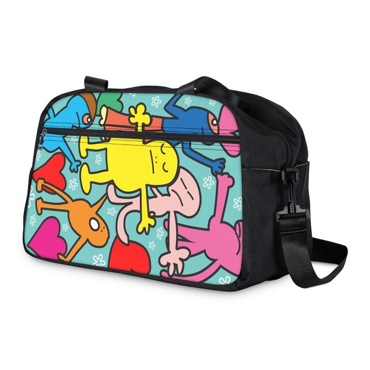 Disover Pop Art Fitness Handbag, Skate Fitness Handbag, Roller Girl Boy, Roller Skating