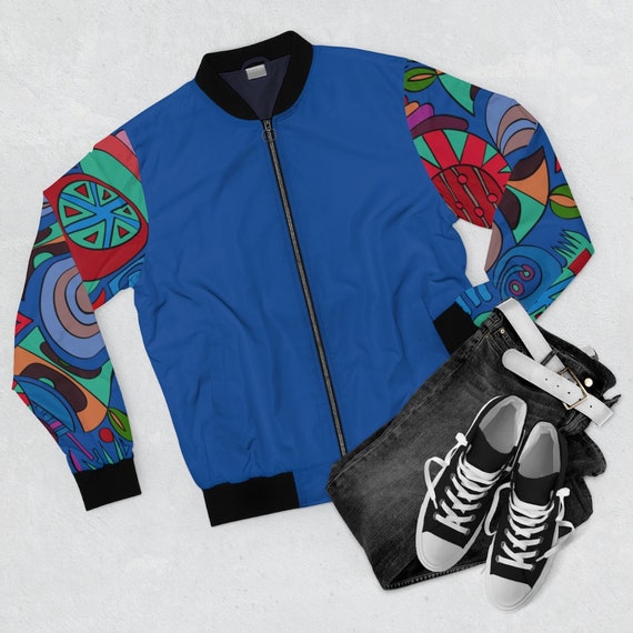 Buy Blue Colorful Sleeves Jacket/ 90s Hip Hop Fashion / Colorful Online in India - Etsy Buy Blue Colorful Sleeves Jacket/ 90S Hip Hop Fashion / Colorful Online In India - Etsy