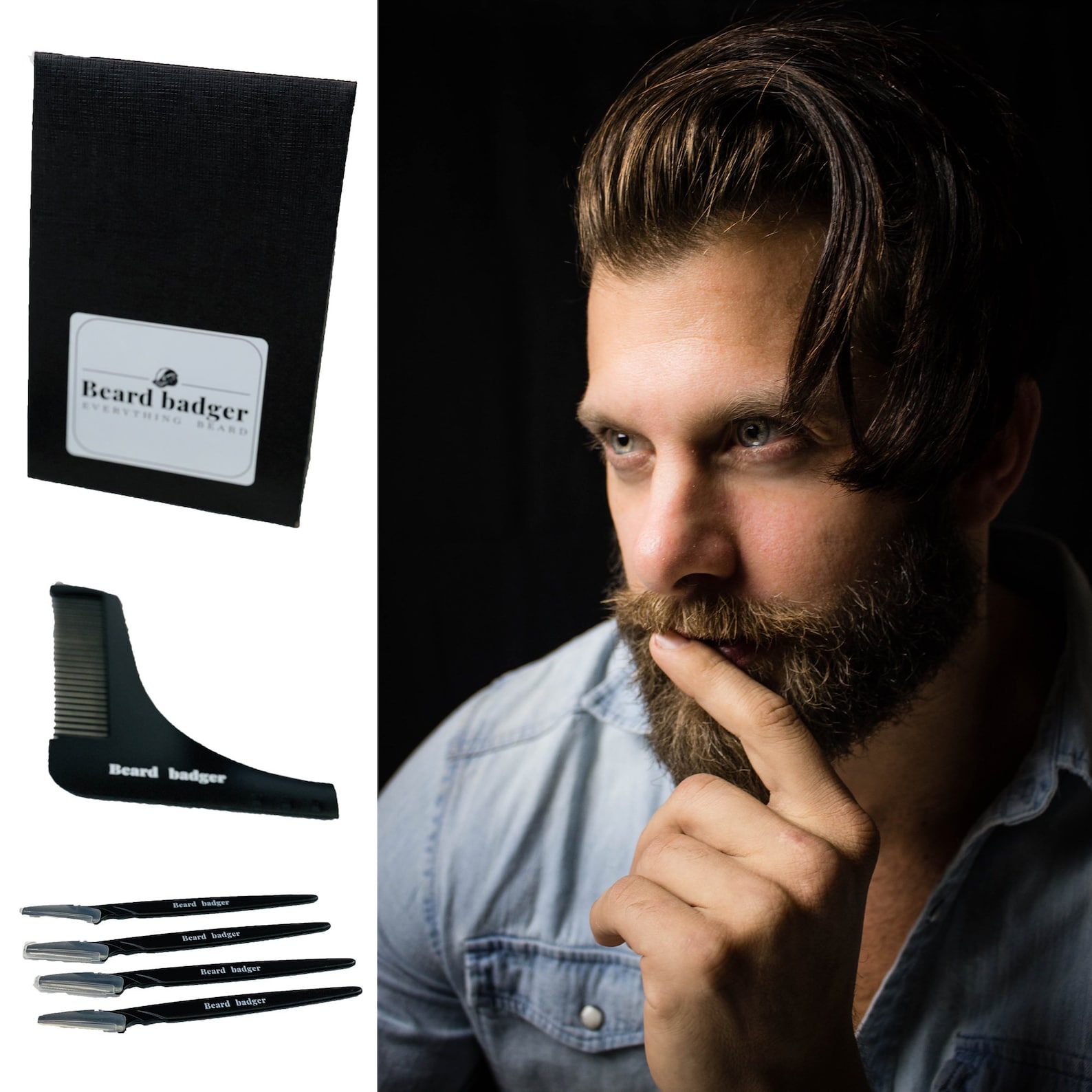 Beard Grooming Kit Beard Sculpting Kit Beard Shaper Beard Etsy