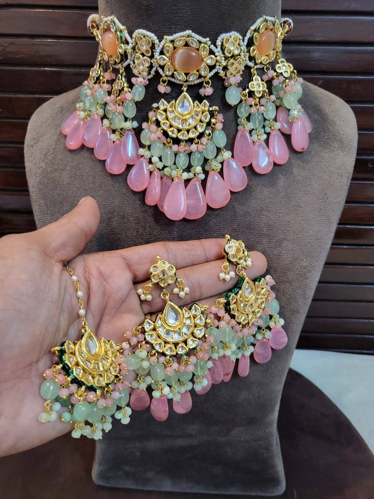 Grey colour 2024 necklace set