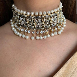 Designer  Sabyasachi Kundan set/Victorian Choker set/Designer Kundan set/choker necklace set/Indian Kundan choker set/Pakistani Jewelry/OOAK