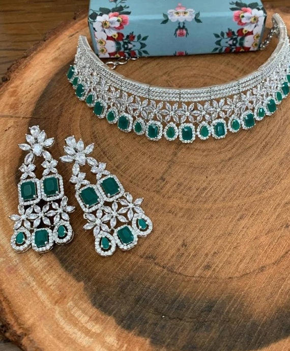 Ruby Diamond Necklace Indian Jewelry Pakistani Jewelry Sabyasachi Necklace Indian Choker Crystal Choker Pakistani Jewelry Choker Etsy