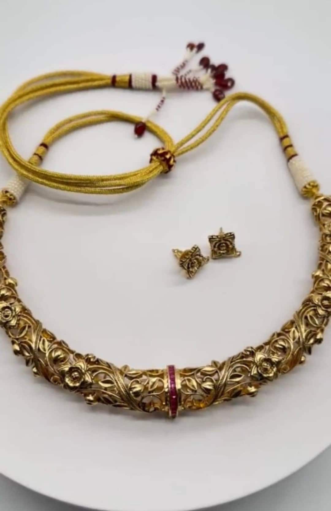 High Quality Gold Plated Traditional Ethnic Ruby Hasli - Etsy