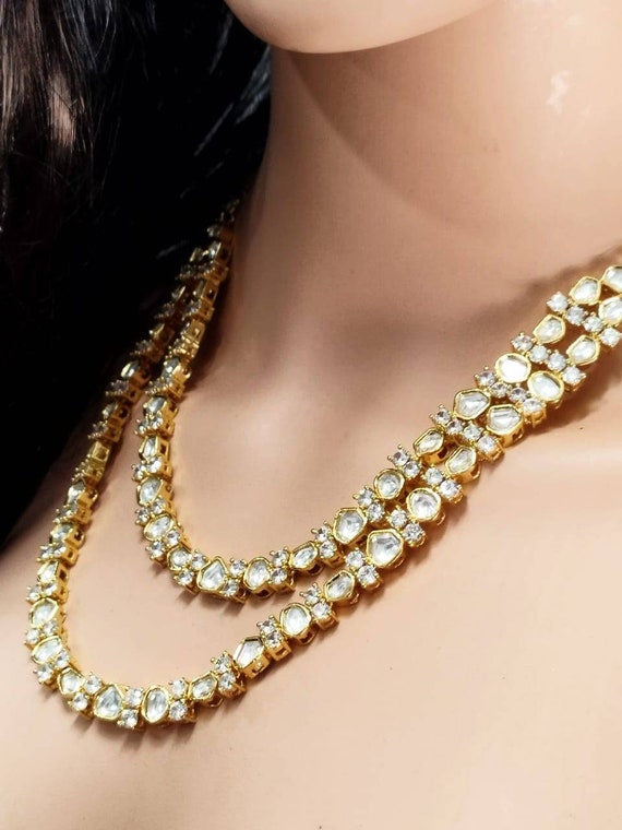 Diamond kundan set shop