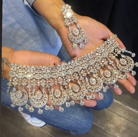 アクセサリー Indian Jewelry ITEM CODE LSJ401 18k White Gold Plated Fashion Chandelier