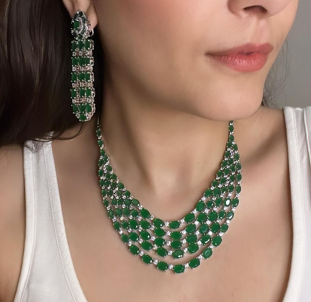 Emerald Green Costume Jewelry Sets - Etsy Emerald Green Costume Jewelry Sets - Etsy