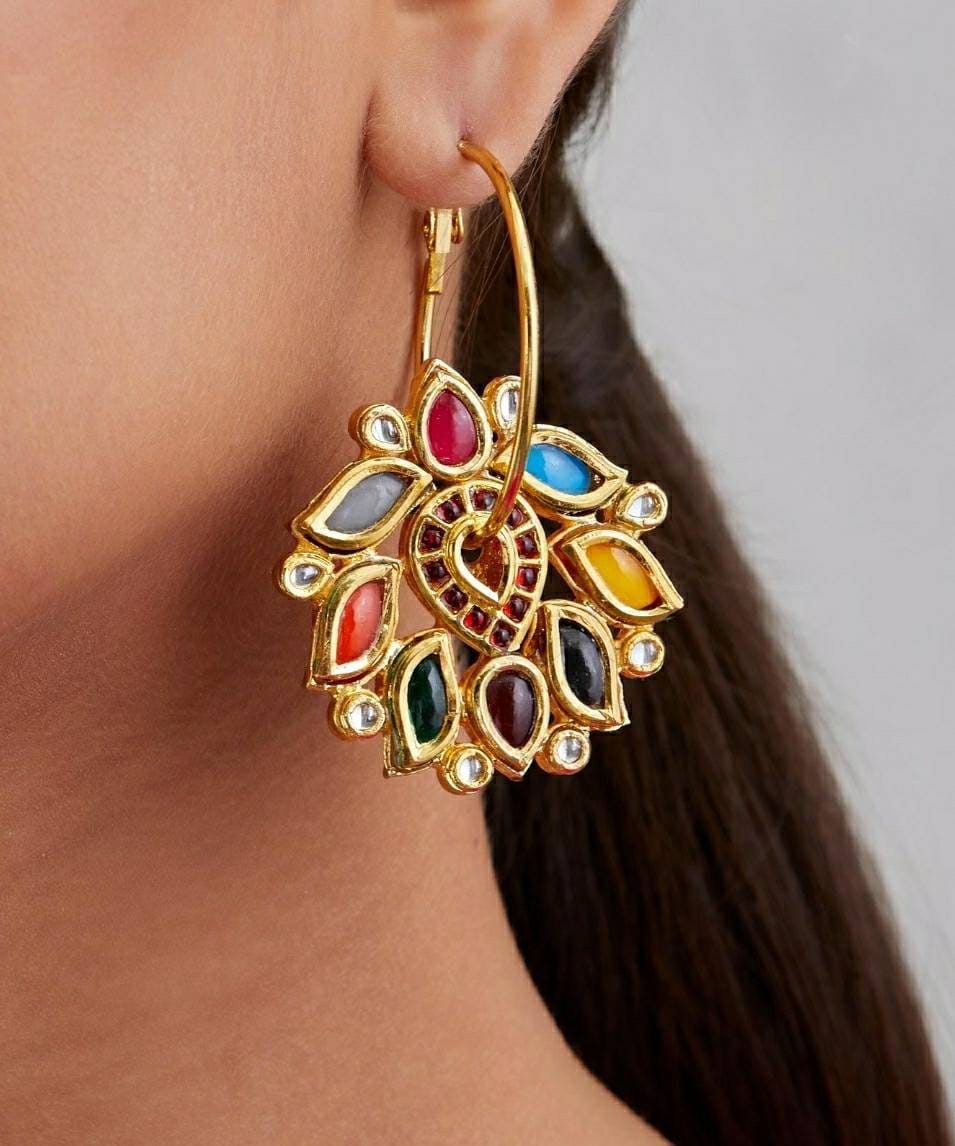 Top more than 189 navratan chandbali earrings super hot