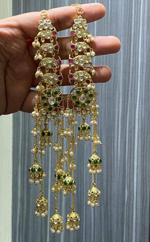 Buy Designer Kundan Jhumka Earrings Online – Gehna Shop