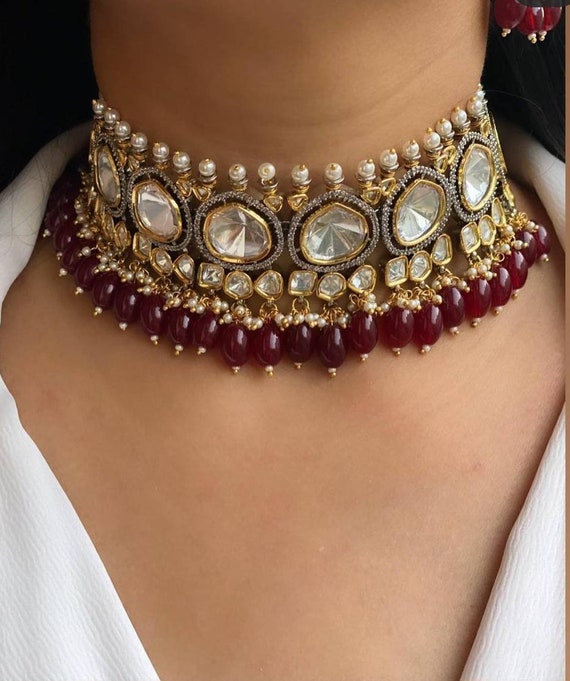 Sabyasachi Choker Set/victorian Choker Set/big Kundan Choker Set/sabyasachi  Jewelry/indian Choker/punjabi Jewelry/indian Bridal Set/indian 