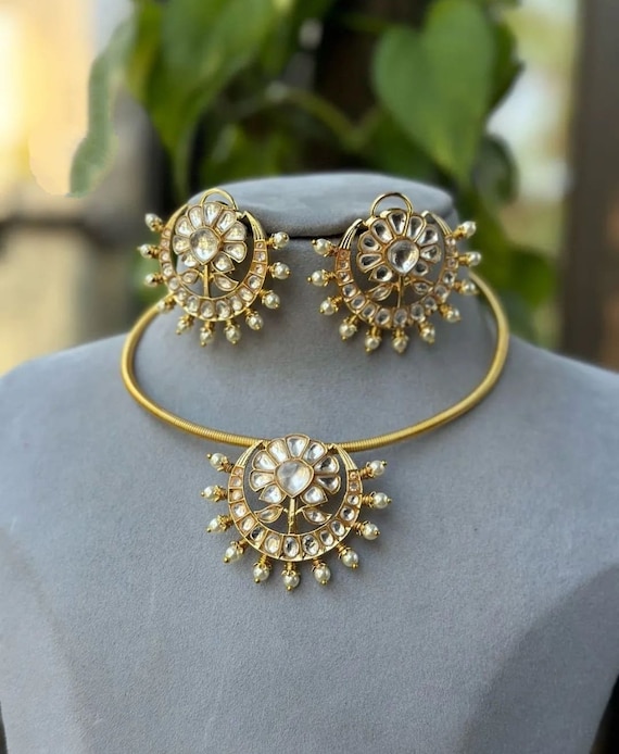Buy Premium Quality Gold Plated Lotus Sunflower Inspired Kundan
