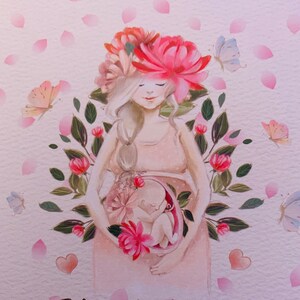 Felicidades por tú bebe ! / Spanische Baby Shower - Spanische Postkarte / Grußkarte - Custom Made - 15x7 ", Dekor innen Karte, für Freunde