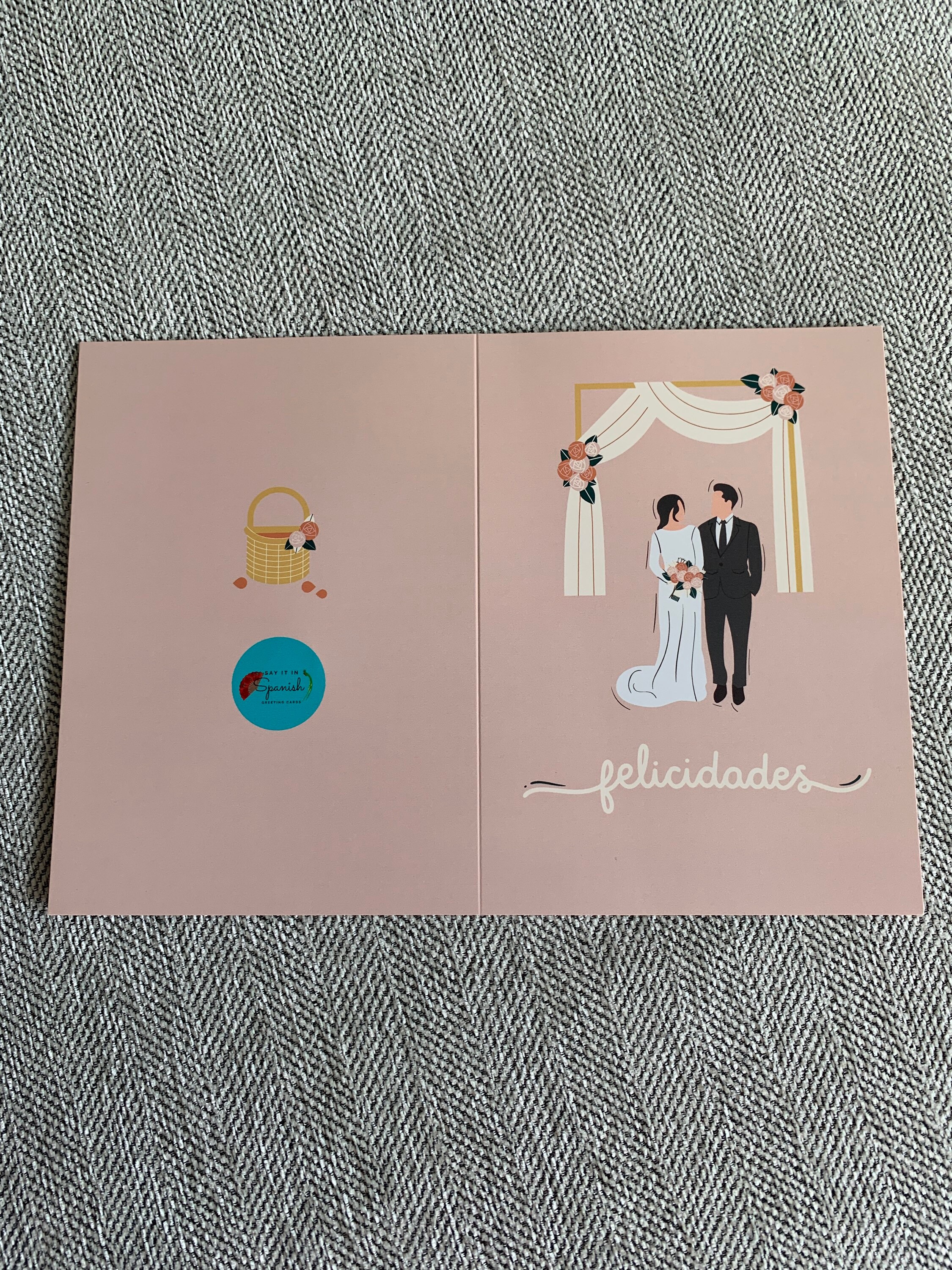 Felicidades / Best Wishes Spanish Wedding Card / Greeting Card Custom Felicidades / Best Wishes Spanish Wedding Card / Greeting Card Custom
