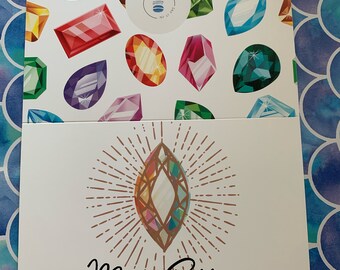 Mon Bijou / My Jewel - Carte de voeux française - Custom Made - 5 x 7" avec enveloppe, blanc à l'intérieur, valentine, mon amour