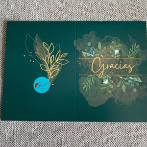 Gracias / Merci - Carte de voeux espagnole - Faite sur mesure - 5x7" avec enveloppe, Vide à l'intérieur, Pour un ami, Merci