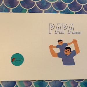 Papà! / Papà! Buona festa del papà! - Biglietto d'auguri, dillo in spagnolo, ti amo così tanto, grazie per il tuo supporto