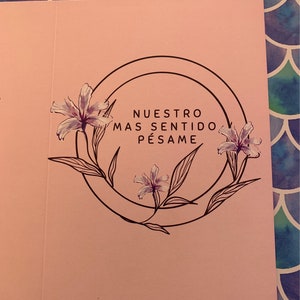 Nuestro Más Sentido Pesame / Our Most Heartfelt Condolences - Sympathy Cards, Say it in Spanish, Funeral, Condolences
