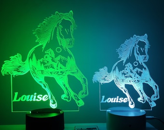 lampe cheval et décor personnalisable