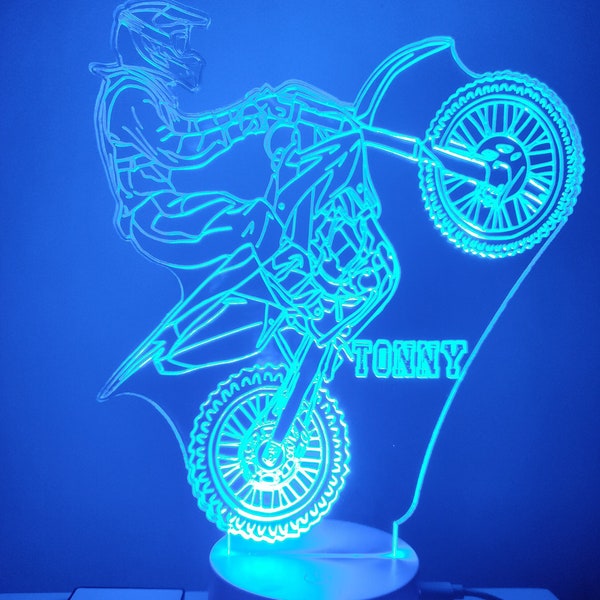 Lampe moto cross personnalisable