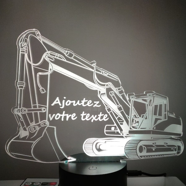 Lampe tractopelle personnalisable