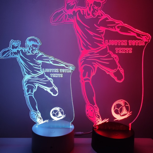 Lampe joueur de foot personnalisable