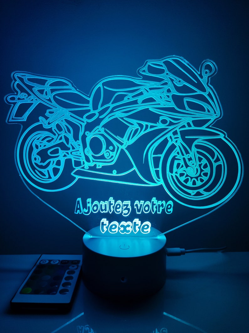 Customizable motorcycle lamp Grande H22xL25cm