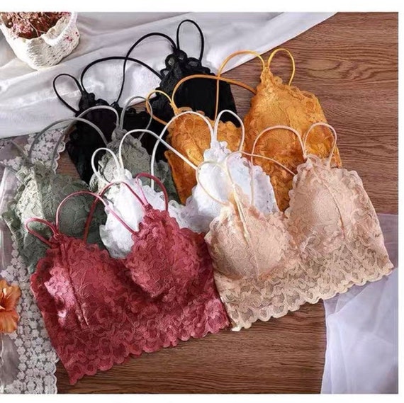 Summer Lace Drape Cami Stretch Lace Half Cami Breathable Lace Bralette Top  for Women Girls -  Canada