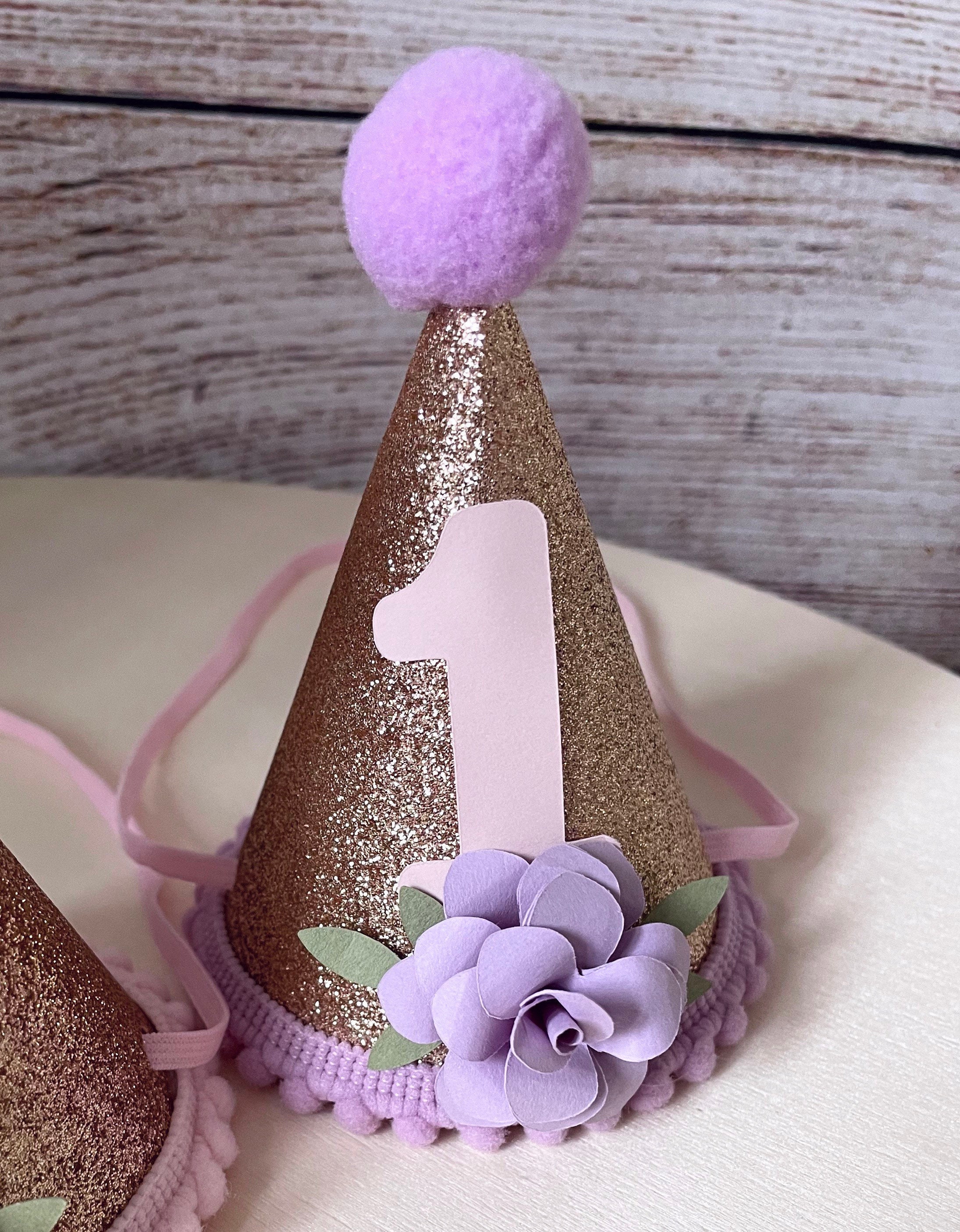 Baby Party Hat Floral Birthday Party Hat First Birthday Hat Etsy