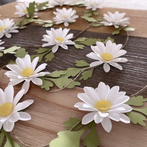 Ghirlanda di margherite, ghirlanda di fiori di carta, ghirlanda floreale per cameretta dei bambini, ghirlanda per matrimonio, ghirlanda per baby shower, ghirlanda da tavolo