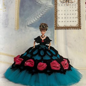 Annie's Attic Potter Crochet Bed Doll Pattern October 1998 Master Crochet Wedding Ballgowns Collection Barbie Doll Dress Original pattern