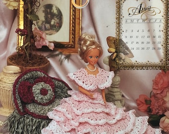Annie's Attic Potter Bett-Puppenmuster April 2000 Millenium Kollektion Schmuckschatulle Barbie-Puppe Kleid Originalmuster