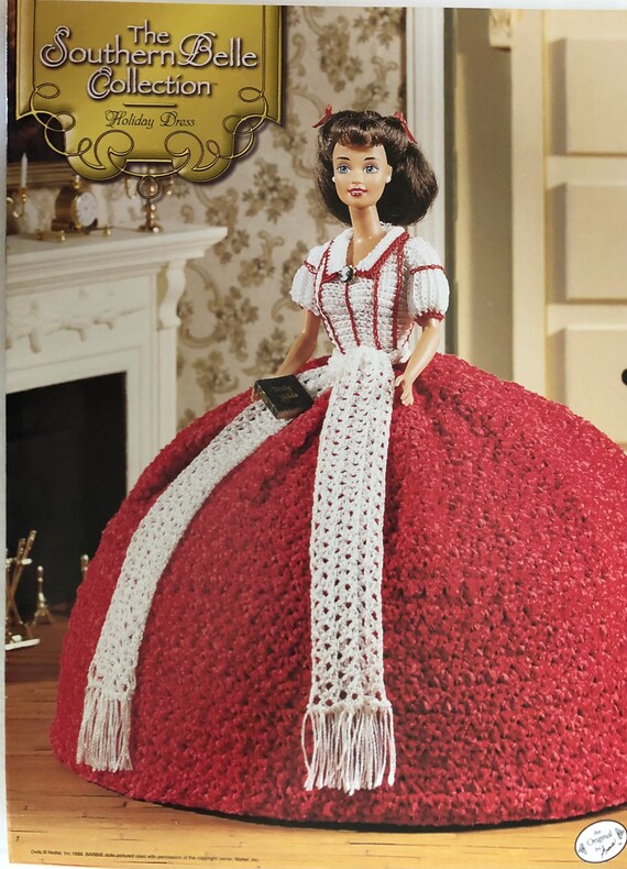 Annie's Attic Crochet Bed Doll Pattern Holiday Dress Gone Etsy