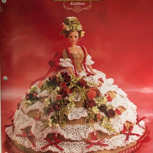 Annie's Attic Potter Crochet Bed Doll Pattern Glorious Gowns “Kathleen” Belle of the Ball Barbie Doll Dress Original pattern