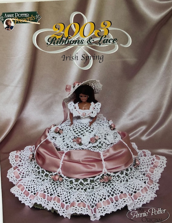 Annie's Attic Potter Crochet Bed Doll Pattern Irish Spring Ribbons and Lace 2003 Collection Barbie Doll Dress Original Pattern - Etsy Annie's Attic Potter Crochet Bed Doll Pattern Irish Spring Ribbons and Lace 2003 Collection Barbie Doll Dress Original Pattern - Etsy