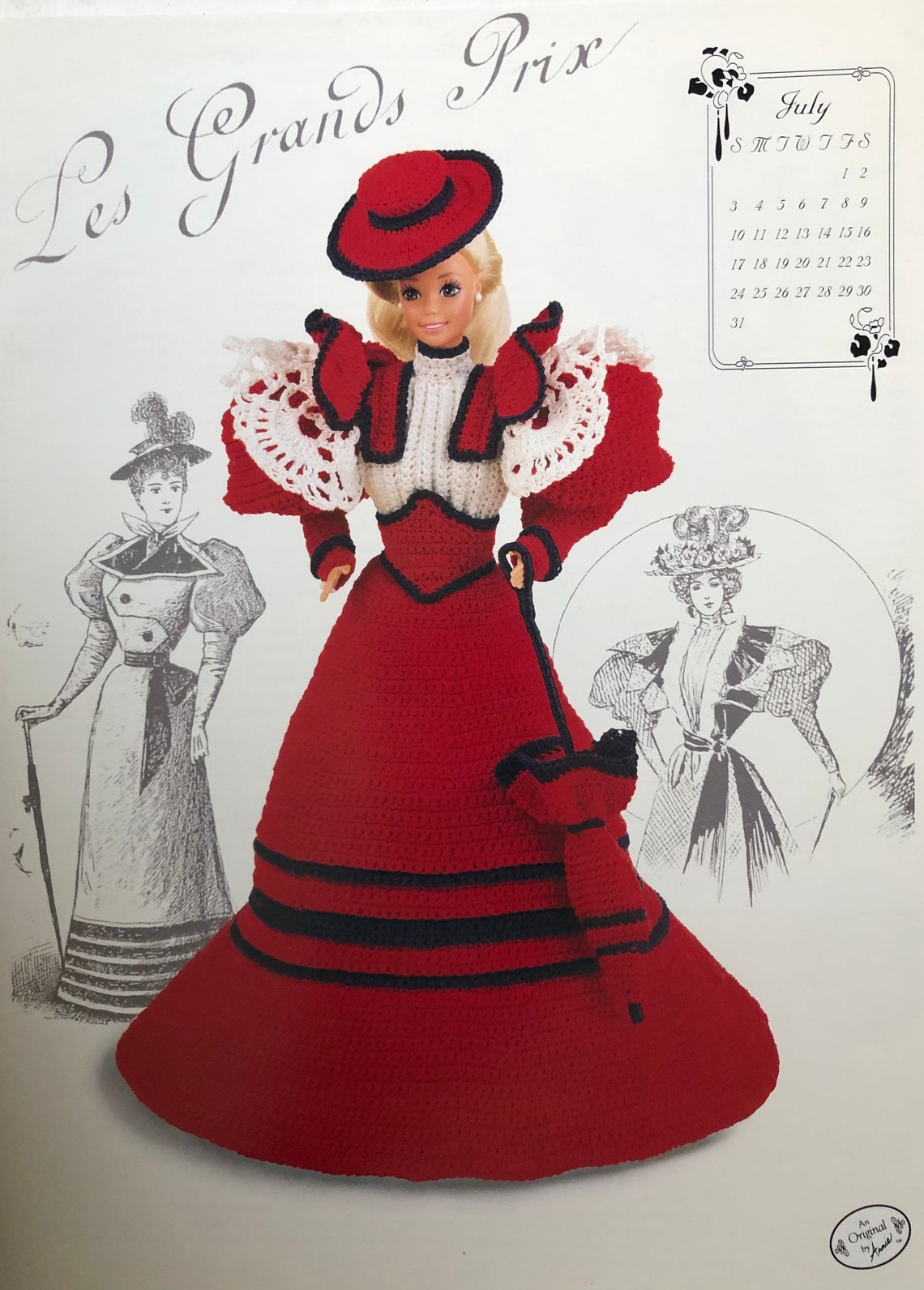 Annie's Attic Crochet Calendar Bed Doll Pattern Miss July Etsy