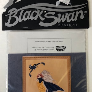Black Swan Cross Stitch Pattern Chart &quot;Rose in Winter” Doll Original pattern