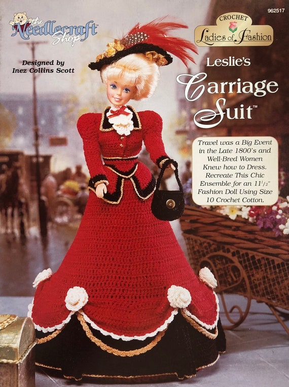 Ladies of Fashion Leslie's Carriage Suit Crochet Bed Doll Pattern