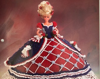 Annie's Attic Potter Crochet Bed Doll Pattern Glorious Gowns “Caroline” Belle of the Ball Barbie Doll Dress Original pattern