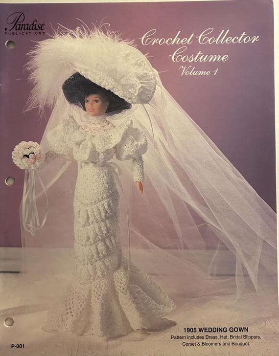 crochet doll wedding dress pattern CROCHET WEDDING DRESS for BARBIE beginners friendly easy tutorial Alex Crochet