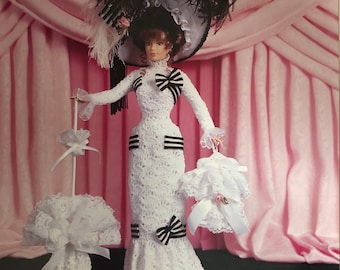 Paradise Sammlerpuppe Sammlerpuppe Häkelmuster 1910 Ascot Kleid Band 23 Kleid Originalmuster