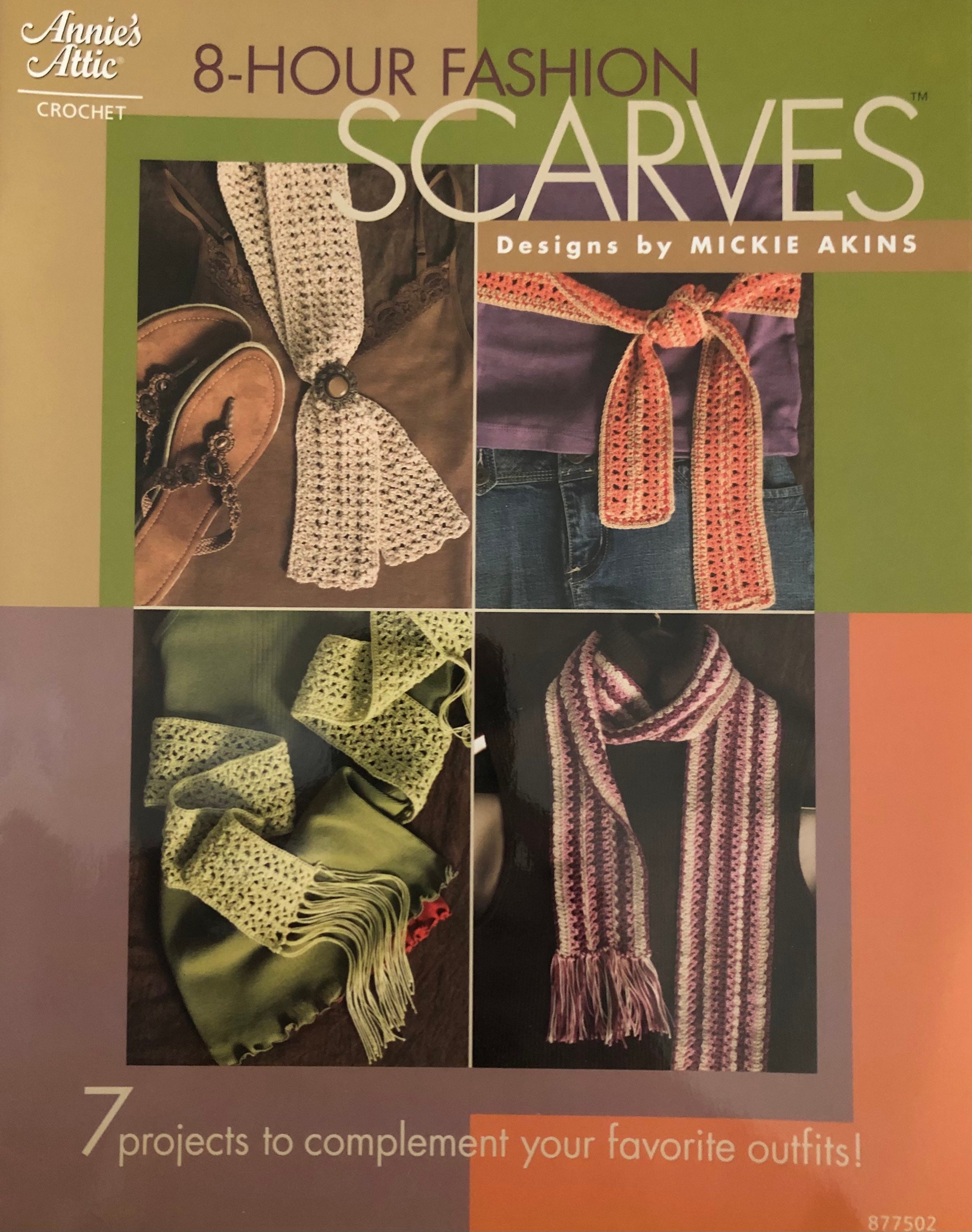 Annies Attic 8 Hour Fashion Scarves Pattern Original Pattern Book Etsy UK