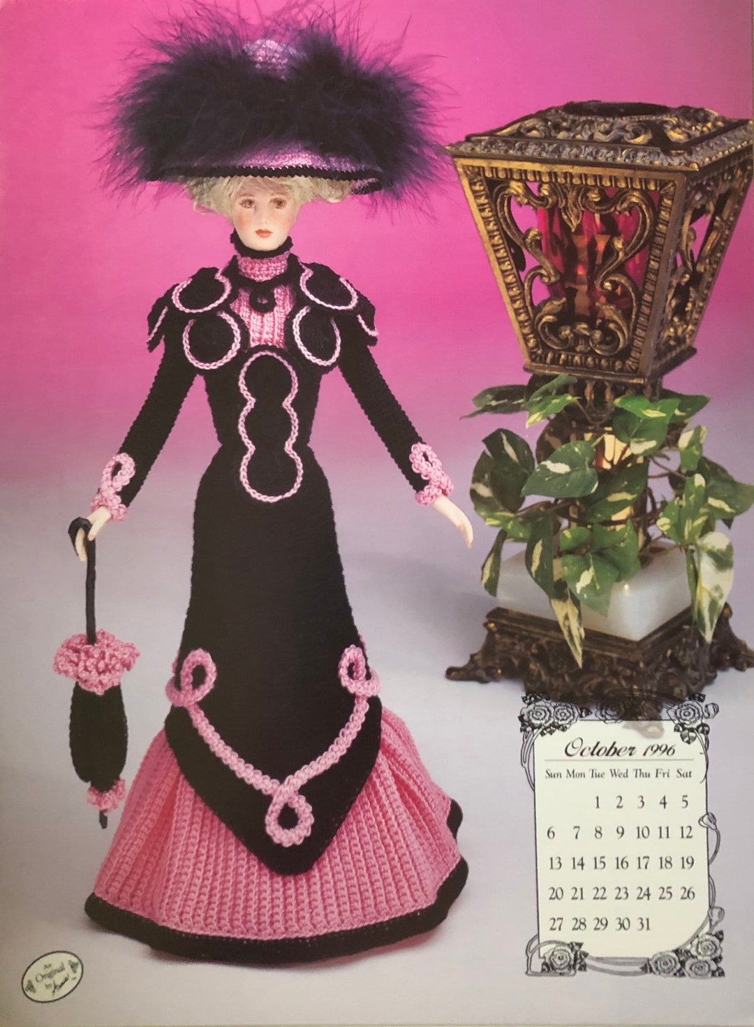 Annie's Attic Crochet Calendar Bed Doll Pattern Miss October 1996 ...