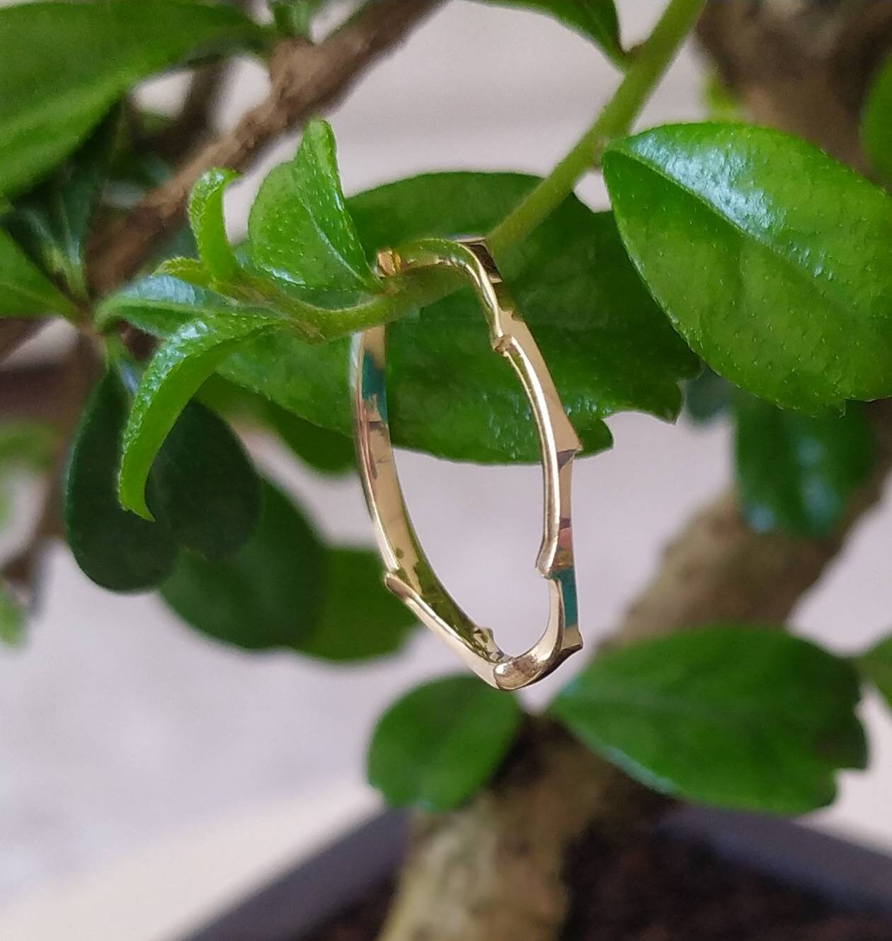 14k Gold Tree Branch Wedding Band / Twig Ring / Branch Ring / Nature