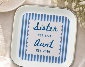 Sister Reveal Jewelry Tray Gift Pregnancy Announcement Personalized Trinket Dish Promoted to Aunt  Keepsake Ring Dish Gift for New Aunt